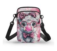 Kuiaobaty Borsa a tracolla con serpente per telefono da donna Axolotl borsa a tracolla con teschio borsa portatile borsa portachiavi, Bowknot di bestiame, Taglia unica