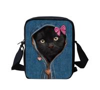 Kuiaobaty Borsa a tracolla da donna, piccola borsa a tracolla per adolescenti o ragazze, Gatto in tasca