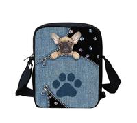 Kuiaobaty Borsa a tracolla da donna piccola borsa a tracolla per ragazza adolescente borsa per cellulare donna con tracolla, Zampa di Bulldog francese.