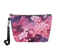 Kuiaobaty Borsa cosmetica da donna borsa da viaggio organizer in pelle borsa da toilette per cosmetici per borsa beauty bag, Fiori di ciliegio, Organizer per borse