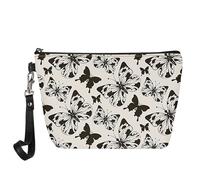 Kuiaobaty Borsa cosmetica per le donne Borsa per il trucco per borsa da viaggio Borsa da viaggio Borsa da toilette Borsa da toilette Borsa da bellezza per ragazze, Farfalla a macchie di mucca,