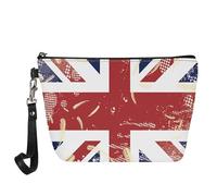 Kuiaobaty Borsa cosmetica per le donne Borsa per il trucco per borsa da viaggio Borsa da viaggio Borsa da toilette Borsa da toilette Borsa da bellezza per ragazze, Bandiera Union Jack, Organizer per