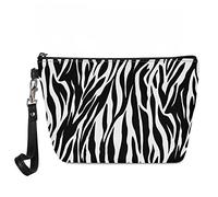 Kuiaobaty Borsa da trucco da donna in pelle borsa da bagno borsa da viaggio da donna borsa cosmetica borsa cosmetica borsa alla moda beauty bag, Motivo zebrato.