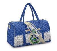 Kuiaobaty Borsa da viaggio trapuntata con bandiera per uomo e donna, grande borsone trapuntato, borsone portatile con custodia per trolley, Calcio Bandiera El Salvador, taglia unica, Borsone da