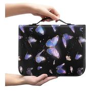 Kuiaobaty Borsa per la Bibbia con cerniera con motivo a farfalla con farfalle acquerello, custodia per il trasporto con manico, per Bibbia di dimensioni standard, regalo perfetto per donne e madri