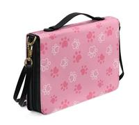 Kuiaobaty Borsa per la Bibbia della Chiesa di Natale da donna, con tracolla, copertine per bibbia in tintura a nodi, regali per chiese religiose, Cartoon Dog Paw, 2XL-[12.0x9.0in=30.5x23.0cm]