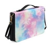 Kuiaobaty Borsa per la Bibbia della Chiesa di Natale da donna, con tracolla, copertine per bibbia in tintura a nodi, regali per chiese religiose, Stampa Tie-Dye, 2XL-[12.0x9.0in=30.5x23.0cm]