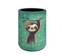 Kuiaobaty Carino Bradipo Portapenne Organizzatore Scrivania Matita Tazza PU Cuoio Storage Pouch Holder Ufficio Accessori Caddy