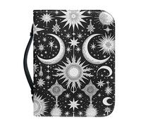 Kuiaobaty Celestial Sun Moon - Custodia per libri da donna, stile retrò, galassia e stelle, organizer per libri per tutti i giorni e viaggi, di grandi dimensioni, 28 x 20,3 x 5,1 cm, M