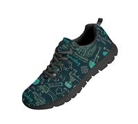Kuiaobaty Comfort Sneakers Running Walking Gym Shoes Formula Scienza, Modello Infermiera Donna Moda Sneakers Tennis Sneakers Traspirante, Modello di chimica, 41.5 EU