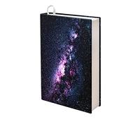 Kuiaobaty Copertina per libri con cielo stellato per libri biblici, copertina per libro con stampa galassia per romanzi in brossura, quaderni, amanti dei libri