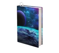 Kuiaobaty Copertina rigida per libri con pianeti dello spazio esterno, in tessuto elastico, per fan dell'astronomia, protezione per diario