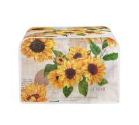 Kuiaobaty Copertura per tostapane con stampa di girasoli, copertura universale antipolvere floreale per tostapane a 2 fette, coperture per piccoli elettrodomestici