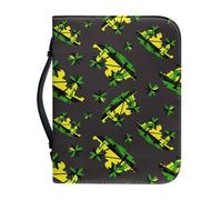 Kuiaobaty Custodia per il trasporto in ecopelle con motivo patriota giamaicano da donna, motivo bibbia con albero di cocco, 19,5 x 25,4 cm, regalo per uomini, donne, padri, bambini, 4 dimensioni