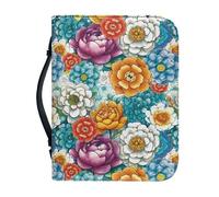 Kuiaobaty Custodia per libri con motivo floreale e mandala, con manico, 17,8 x 25,4 cm, regalo per donne e madri, 4 dimensioni, M