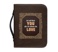 Kuiaobaty Custodia per libri con scritta ispirata alla Bibbia, borsa da chiesa per donne, citazioni di coraggio, accessori per la Bibbia, regali cristiani, 17,8 x 25,4 x 5,1 cm, L
