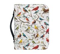 Kuiaobaty Custodia per libri con stampa di uccelli, borsa per la chiesa con uccelli colorati, per donne, accessori per la Bibbia, 17,8 x 25,4 x 5,1 cm, L