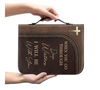 Kuiaobaty Custodia per libro in pelle con scritta in lingua inglese "Dio che dicono", per uomini, con citazioni della Bibbia, per tutti i giorni e da viaggio, misura grande, 28 x 20 x 5 cm, M