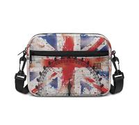 Kuiaobaty Folk Floral Cross Body Bag Donna Mandala Spalla Borsa a Tracolla Cerniera Crossbody Borsa Messenger Bag Tracolla Regolabile, Bandiera britannica London Eye, Taglia unica