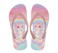 Kuiaobaty Infradito da ragazza, sandali estivi leggeri da spiaggia per bambini, infradito adatte per un facile rivestimento, Simpatico drago, 31 EU