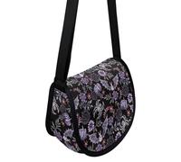 Kuiaobaty Monet Art Borse a tracolla da donna piccole borse a tracolla Hobos, colibrì fiori mezza luna borsa tote borse, Ragno pipistrello viola gotico