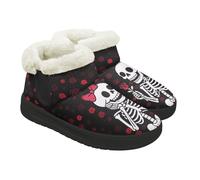 Kuiaobaty Pantofole da donna a forma di animale, per cani e gatti, morbide, calde, con plateau, suola antiscivolo, Amante Scheletri, 40.5 EU