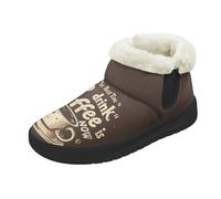 Kuiaobaty Pantofole da donna a stivaletto in memory foam, foderate, suola antiscivolo, Amante del caffè, 43.5 EU
