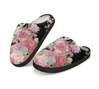 Kuiaobaty Pantofole da donna, con pittura a olio, in feltro, morbide, calde, per interni ed esterni, Drago, 43.5/44 EU