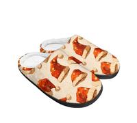 Kuiaobaty Pantofole da donna con teschio, per Halloween, Natale, vacanze, inverno, casa, pantofole in memory foam, per interni ed esterni, Cappello di Natale, 43.5/44 EU