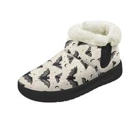 Kuiaobaty Pantofole da donna in memory foam, pantofole da casa, stile gotico, per Halloween, scarpe da infilare, foderate calde, Pipistrelli Lune, 45 EU