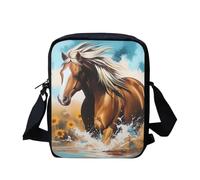 Kuiaobaty Piccola borsa a tracolla da donna borsa per cellulare piccola borsa a tracolla per scuola ragazzo ragazza borse a tracolla, Cavallo marrone