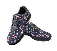 Kuiaobaty Scarpe da corsa da donna a forma di zucca, scarpe da ginnastica da passeggio con coniglio, scarpe da lavoro, Bastone di zucchero natalizio, 41.5 EU