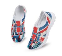 Kuiaobaty Scarpe da corsa da donna, con animali, teschi, farfalle, comode, da infermiera, per lavoro di lunga durata, Londra Walking, 39 EU