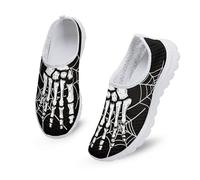 Kuiaobaty Scarpe da corsa da donna, con animali, teschi, farfalle, comode, da infermiera, per lavoro di lunga durata, Piedi schelet, 39 EU