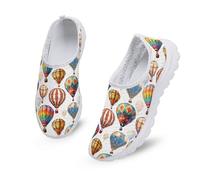 Kuiaobaty Scarpe da corsa da donna, con animali, teschi, farfalle, comode, da infermiera, per lavoro di lunga durata, Palloncino ad aria calda., 41.5 EU