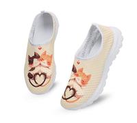 Kuiaobaty Scarpe da corsa da donna, traspiranti, leggere, senza lacci, vestibilità larga, scarpe da ginnastica alla moda, Gatto, 42.5 EU