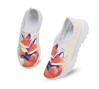 Kuiaobaty Scarpe da corsa da donna, traspiranti, leggere, senza lacci, vestibilità larga, scarpe da ginnastica alla moda, Coppia Volpe, 39.5 EU