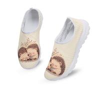 Kuiaobaty Scarpe da corsa da donna, traspiranti, leggere, senza lacci, vestibilità larga, scarpe da ginnastica alla moda, Riccio, 40.5 EU