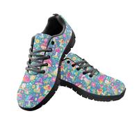 Kuiaobaty Scarpe da corsa da uomo, mimetiche, texture animalier, modello tribale, scarpe sportive leggere nere, Funghi Hippy Color, 35.5 EU