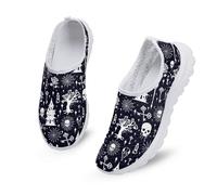Kuiaobaty Scarpe da ginnastica alla moda da donna, in stile gotico, senza lacci, vestibilità larga, leggere, Castello delle Streghe, 39 EU