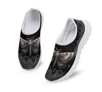 Kuiaobaty Scarpe da ginnastica alla moda da donna, in stile gotico, senza lacci, vestibilità larga, leggere, Tarme, 41.5 EU