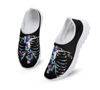 Kuiaobaty Scarpe da ginnastica alla moda da donna, in stile gotico, senza lacci, vestibilità larga, leggere, Farfalla sch, 40.5 EU