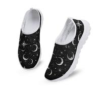Kuiaobaty Scarpe da ginnastica alla moda da donna, in stile gotico, senza lacci, vestibilità larga, leggere, Luna Celeste, 42.5 EU