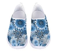 Kuiaobaty Scarpe da ginnastica da corsa da donna, mocassini piatti, con stampa di cani, comode, da lavoro, casual, comode, Stampa mandala indiana, 39.5 EU