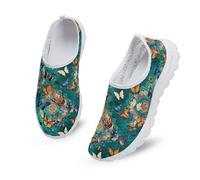 Kuiaobaty Scarpe da ginnastica da corsa leggere da donna, con motivo alla moda, con gufi, comode scarpe da lavoro traspiranti, Mandala Farfalla, 42 EU