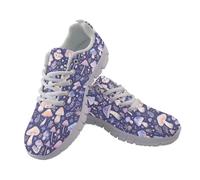 Kuiaobaty Scarpe da ginnastica da donna, alla moda, da corsa, con bandiera del Regno Unito, traspiranti, per tennis e camminata, Funghi Acquerello, 39.5 EU