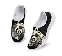 Kuiaobaty Scarpe da ginnastica da donna, comode, con suola morbida, motivo farfalle, teschio di zucchero, stelle stampate, leggere, per corsa e camminata, Musica per pianof, 36.5 EU
