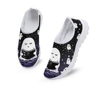 Kuiaobaty Scarpe da ginnastica da donna, comode, sportive, da corsa, traspiranti, in rete, casual, mocassini, zoccoli estivi, Lettura fantasma, 40.5 EU