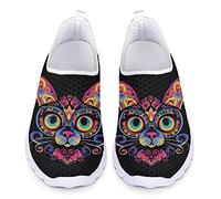 Kuiaobaty Scarpe da ginnastica da donna, comode, sportive, da corsa, traspiranti, in rete, casual, mocassini, zoccoli estivi, Gatto novità, 38 EU