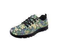 Kuiaobaty Scarpe da ginnastica da donna, leggere, da infermiera, da lavoro, animali, fiori, motivo mimetico, scarpe da ginnastica da donna, Verde floreale., 45 EU